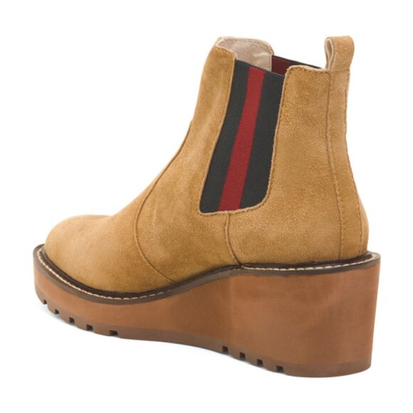 CECELIA NEW YORK Suede Gemma Wedge Booties - Picture 2 of 3